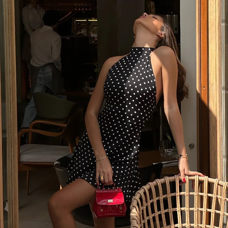 Vestido Dayana – Vestido Mini Elegante de Lunares