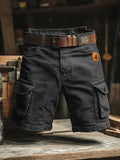Short Cargo Retro para-Hombre con Bolsillos Múltiples